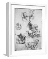 Studies for the Trivulzio Monument, C1508-Leonardo da Vinci-Framed Giclee Print