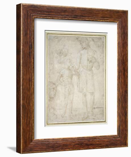 Studies for Tobias and the Angel-Pietro Perugino-Framed Giclee Print