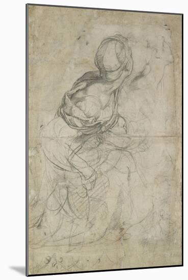 Studies for Two Kneeling Women-Raphael-Mounted Giclee Print