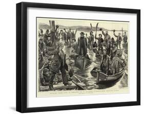 Studies from Life in Ireland, No X, Holding a Proclaimed Meeting at Sea-Charles Paul Renouard-Framed Giclee Print