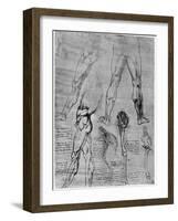 Studies in Comparative Anatomy, 1506-1507-Leonardo da Vinci-Framed Giclee Print