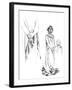 Studies in Pencil for the Medee Poster, 1899-Alphonse Mucha-Framed Giclee Print