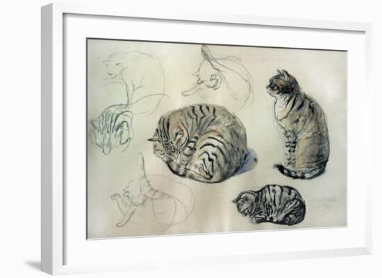 Studies of a cat, 1971-John Stanton Ward-Framed Giclee Print