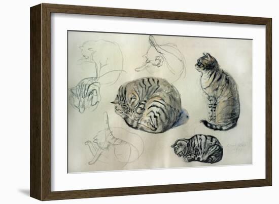 Studies of a cat, 1971-John Stanton Ward-Framed Giclee Print