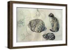 Studies of a cat, 1971-John Stanton Ward-Framed Giclee Print