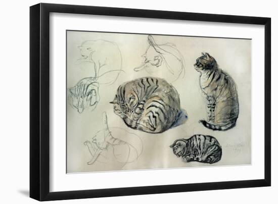 Studies of a cat, 1971-John Stanton Ward-Framed Giclee Print