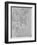 'Studies of a Dog and of a Cat', c1480 (1945)-Leonardo Da Vinci-Framed Giclee Print