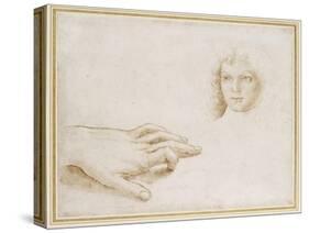 Studies of a Head and a Hand-Pietro Perugino-Stretched Canvas