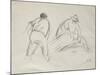 Studies of a Male and a Female Harvester-Camille Pissarro-Mounted Giclee Print