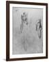 'Studies of a Nude Man Seen from the Back and from the Side', c1480 (1945)-Leonardo Da Vinci-Framed Giclee Print