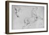 'Studies of a Rearing Horse and a Horse's Hind-Quarters', c1480 (1945)-Leonardo Da Vinci-Framed Giclee Print