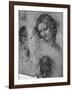 'Studies of a Woman's Head and Coiffure', c1480 (1945)-Leonardo Da Vinci-Framed Giclee Print