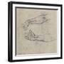 Studies of an Outstretched Arm for the Fresco the Drunkenness of Noah, C.1508-Michelangelo Buonarroti-Framed Giclee Print