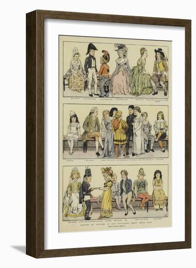 Studies of Costume at Our Children's Fancy Dress Ball-Charles Green-Framed Giclee Print