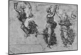 'Studies of Dancing Nymphs', c1480 (1945)-Leonardo Da Vinci-Mounted Giclee Print