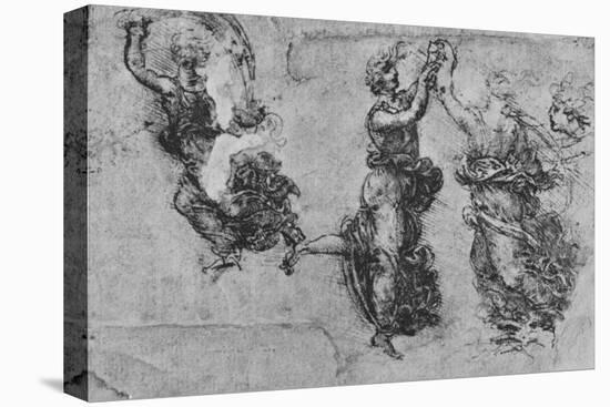 'Studies of Dancing Nymphs', c1480 (1945)-Leonardo Da Vinci-Stretched Canvas