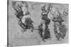 'Studies of Dancing Nymphs', c1480 (1945)-Leonardo Da Vinci-Stretched Canvas