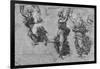 'Studies of Dancing Nymphs', c1480 (1945)-Leonardo Da Vinci-Framed Giclee Print