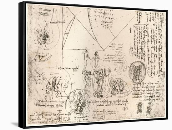 Studies of emblems, c1472-c1519 (1883)-Leonardo Da Vinci-Framed Stretched Canvas