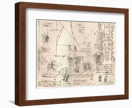 Studies of emblems, c1472-c1519 (1883)-Leonardo Da Vinci-Framed Giclee Print