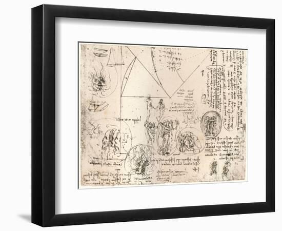 Studies of emblems, c1472-c1519 (1883)-Leonardo Da Vinci-Framed Giclee Print