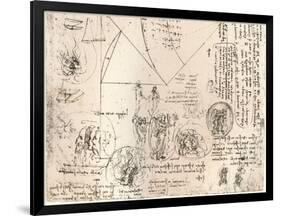 Studies of emblems, c1472-c1519 (1883)-Leonardo Da Vinci-Framed Giclee Print