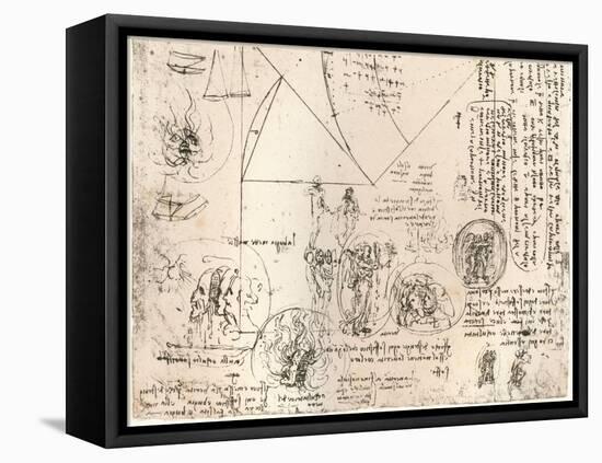 Studies of emblems, c1472-c1519 (1883)-Leonardo Da Vinci-Framed Stretched Canvas