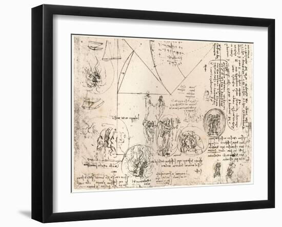 Studies of emblems, c1472-c1519 (1883)-Leonardo Da Vinci-Framed Giclee Print