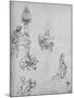 'Studies of Figures and of Decoration', c1480 (1945)-Leonardo Da Vinci-Mounted Giclee Print