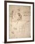 Studies of Figures and of Machinery-Leonardo da Vinci-Framed Giclee Print