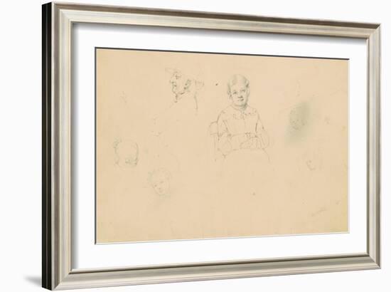 Studies of Figures, c.1836-43-James Goodwin Clonney-Framed Giclee Print