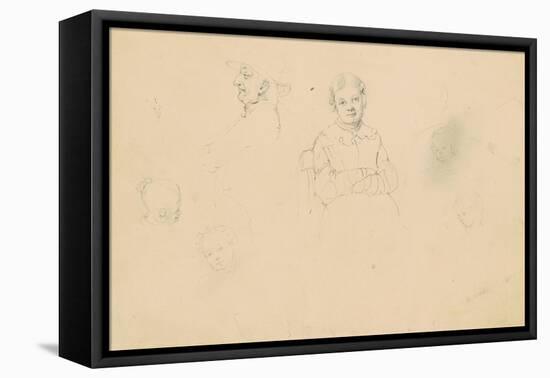 Studies of Figures, c.1836-43-James Goodwin Clonney-Framed Stretched Canvas