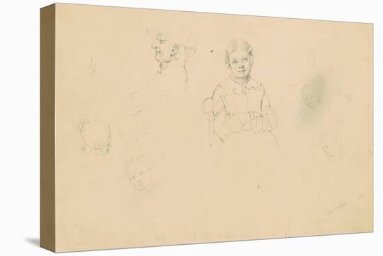 Studies of Figures, c.1836-43-James Goodwin Clonney-Stretched Canvas