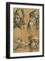Studies of Four Heads for a Passion Series-Sigmund Holbein-Framed Giclee Print