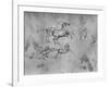 'Studies of Galloping Horses and a Head', c1480 (1945)-Leonardo Da Vinci-Framed Giclee Print