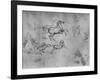 'Studies of Galloping Horses and a Head', c1480 (1945)-Leonardo Da Vinci-Framed Giclee Print