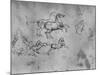 'Studies of Galloping Horses and a Head', c1480 (1945)-Leonardo Da Vinci-Mounted Giclee Print