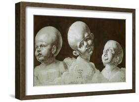 Studies of Heads, 1506, Drawing-Albrecht Dürer-Framed Giclee Print