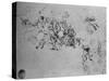 'Studies of Horsemen Fighting and of Footsoldiers', c1480 (1945)-Leonardo Da Vinci-Stretched Canvas
