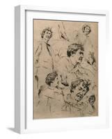 Studies of James Mcneill Whistler, C1886. (1903)-Mortimer Luddington Menpes-Framed Giclee Print