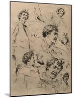 Studies of James Mcneill Whistler, C1886. (1903)-Mortimer Luddington Menpes-Mounted Giclee Print