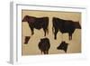 Studies of Long Horned Cattle (Oil on Board)-Richard Ansdell-Framed Giclee Print