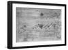 'Studies of Mountain Ranges', c1480 (1945)-Leonardo Da Vinci-Framed Giclee Print