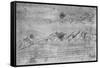 'Studies of Mountain Ranges', c1480 (1945)-Leonardo Da Vinci-Framed Stretched Canvas