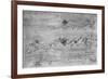 'Studies of Mountain Ranges', c1480 (1945)-Leonardo Da Vinci-Framed Giclee Print