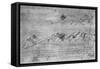 'Studies of Mountain Ranges', c1480 (1945)-Leonardo Da Vinci-Framed Stretched Canvas