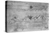 'Studies of Mountain Ranges', c1480 (1945)-Leonardo Da Vinci-Stretched Canvas