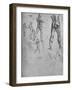 'Studies of Nude Soldier with Sword and Smaller Sketches', c1480 (1945)-Leonardo Da Vinci-Framed Giclee Print