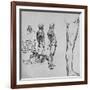 'Studies of Nudes and Smaller Sketch of a Battle', c1480 (1945)-Leonardo Da Vinci-Framed Giclee Print