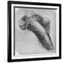 'Studies of the Drapery of a Figure Seated to Right', c1480 (1945)-Leonardo Da Vinci-Framed Giclee Print